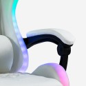 Valkoinen pelituoli LED ergonominen lepotuoli tyyny Pixy Hankinta