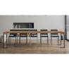 Sisäänkäynnin konsolipöytä, jatkettava 90x40-300 cm puuta ja metallia, Tecno Fir Alennukset